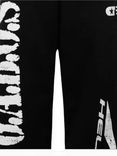 Pantaloni Hellstar cu imagine alergare negru