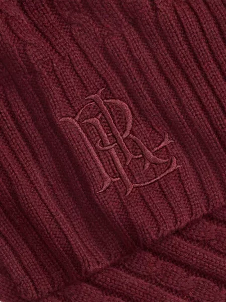 Lauren Ralph Lauren szalik z dodatkiem wełny czerwona