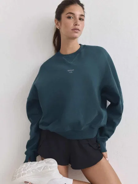 Bluza biegowa oddychająca odprowadzająca wilgoć Le Run lagunowa zielona