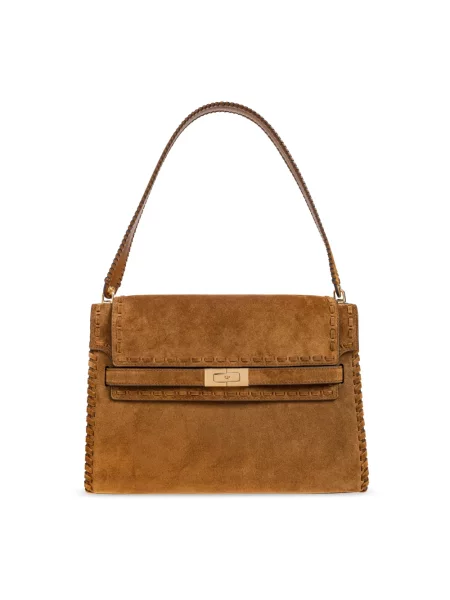 Torebka Tory Burch zamszowa brązowa