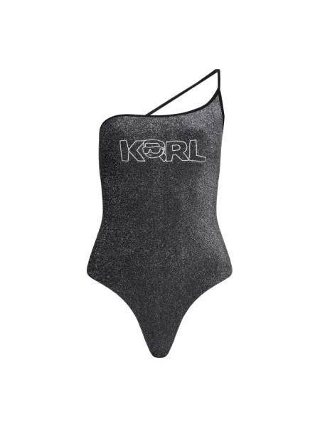 Stroj jednoczęściowy Karl Lagerfeld czarny