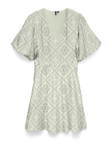 VERO MODA Rochie VMBLISS verde deschis alb