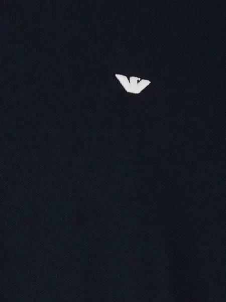 Дълго поло тениска Emporio Armani синьо