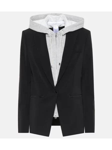 Geacă Veronica Beard cu glugă negru