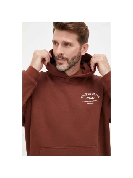 Bluza z kapturem Fila z kapturem brązowa