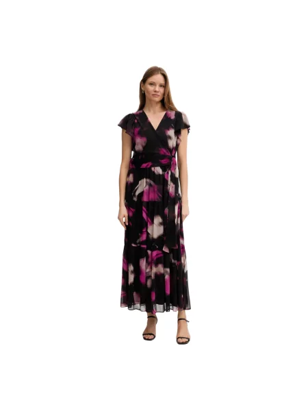 Sukienka maxi Dkny z falbankami