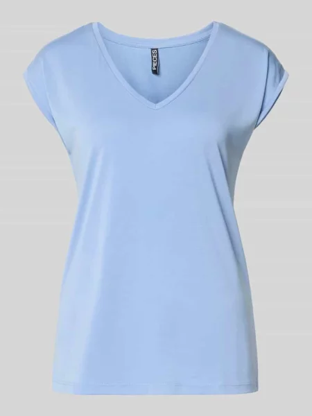 T-shirt o kroju relaxed fit z mieszanki modalu model ‘KAMALA’ Pieces