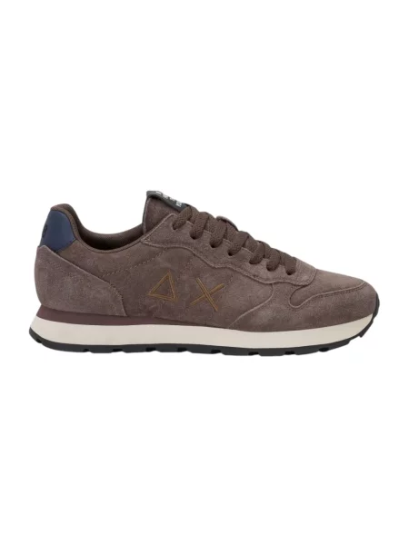 Sneakersy Sun68 zamszowe brązowe