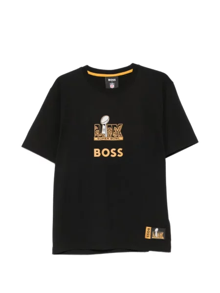 Tricou Boss cu autograf negru
