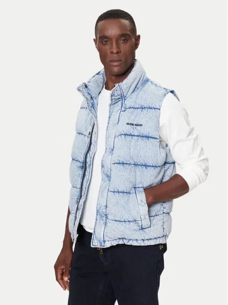 Дънков елек Guess Jeans зимен модел синьо