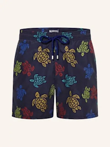 Vilebrequin Koupací Šortky Moorea tmavě modrá / žlutá červená