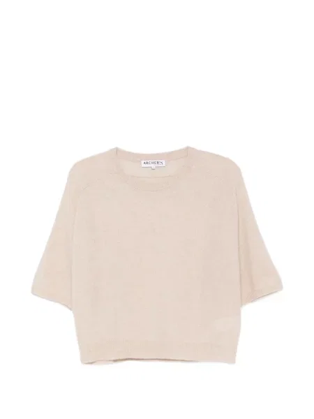 Scurt pulover Archer Cashmere din cașmir