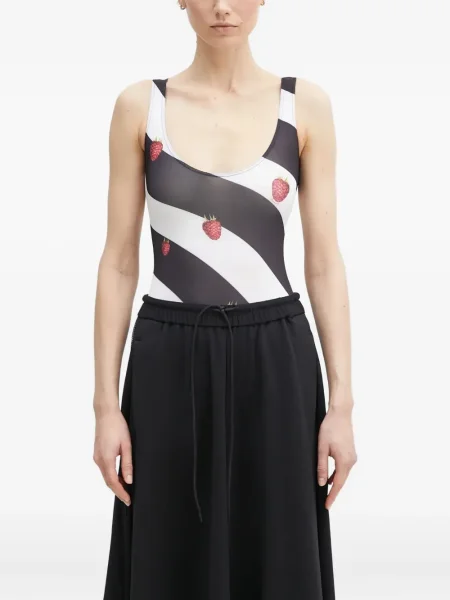Body Fiorucci cu dungi cu imagine negru