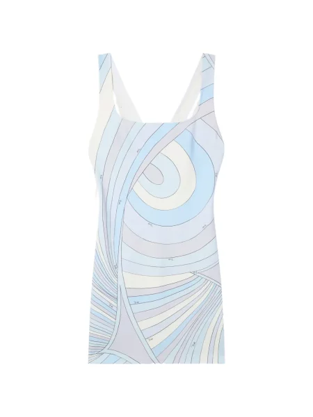 Rochie mini Pucci cu imagine din jerseu albastru