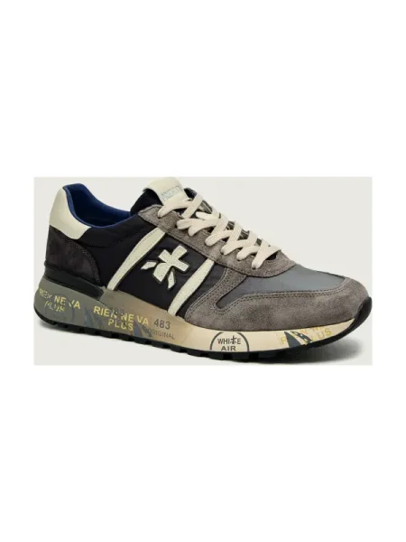 Premiata Sneakers tornacipő LANDER bőr hozzáadásával szürke