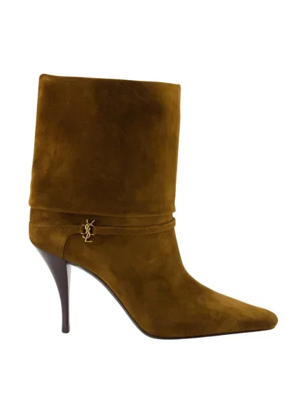 Botki Saint Laurent zamszowe brązowe