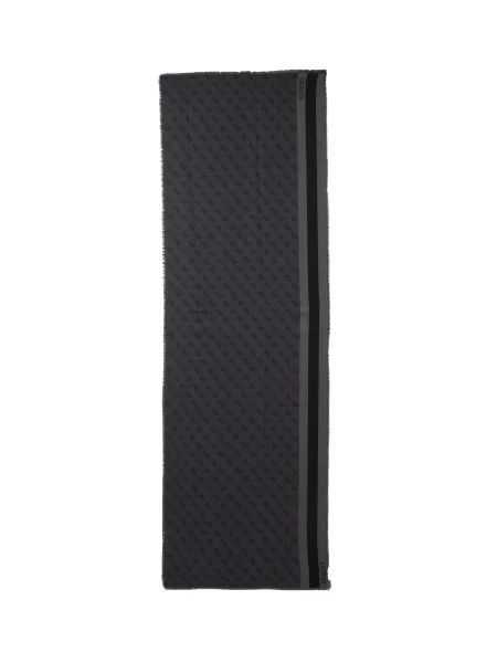 GUESS Fular MILANO gri grafit negru