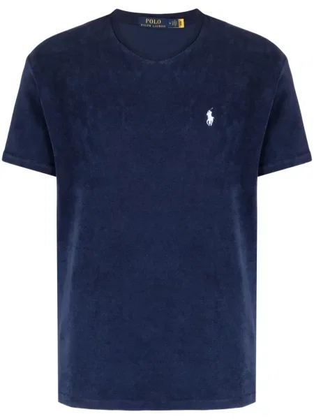 Majica Polo Ralph Lauren od brušene kože karirana s printom ružičasta