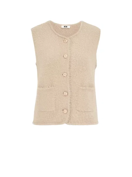 WE Fashion Kötött mellény bézs