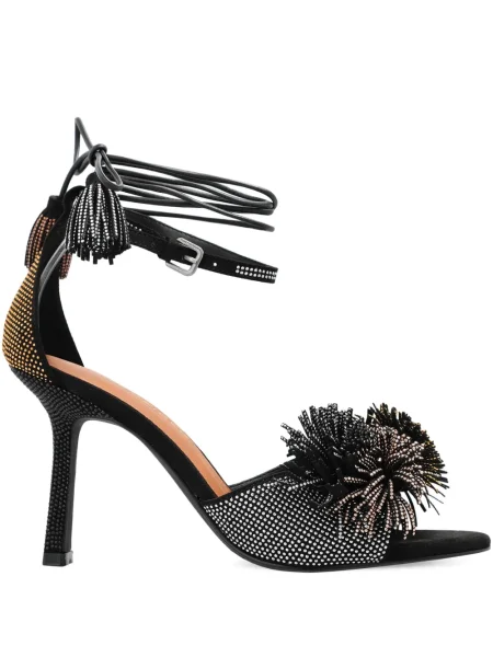 Помпон сандали Kurt Geiger London черно