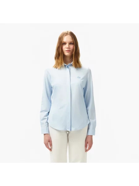 Lacoste Koszula Slim Fit Jasnoniebieska niebieski