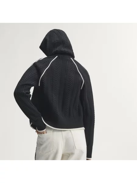 Adidas Originals Pletený Svetr Sst S Odnímatelnou Kapucí černá bílá