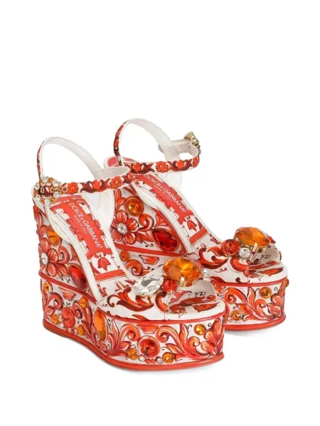 Sandale Dolce & Gabbana cu imagine alb