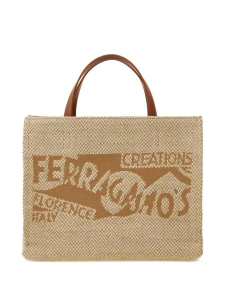 Geantă shopper Ferragamo cu broderie
