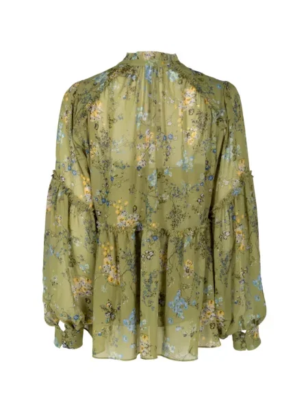 Bluză Cinq A Sept cu model floral cu imagine verde