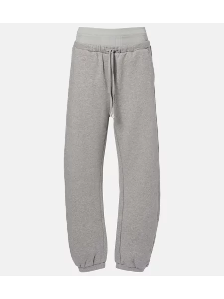 Pantaloni de trening The Attico din jerseu gri