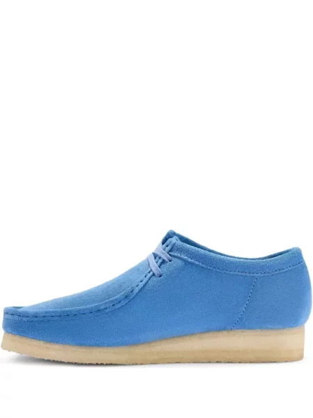 Pantofi derby Clarks Originals cu șireturi din piele de căprioară albastru