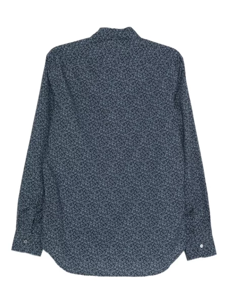 Cămașă Canali cu model floral cu imagine albastru