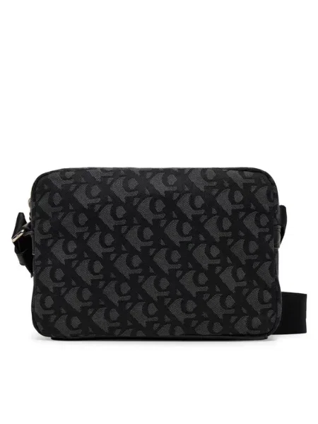 Calvin Klein Torbica za okrog pasu Unstructured Monogram Camera Bag črna