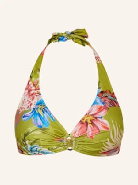 Lidea Góra Od Bikini Wiązana Na Szyi Botanic Burst gruen niebieski