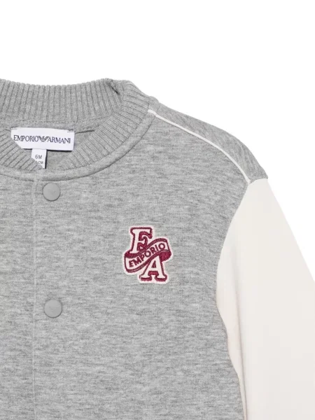 Kurtka bomber dziecięcy Emporio Armani szary