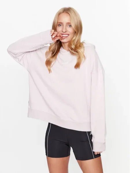 New Balance Суитшърт Essentials French Terry Hoodie виолетов