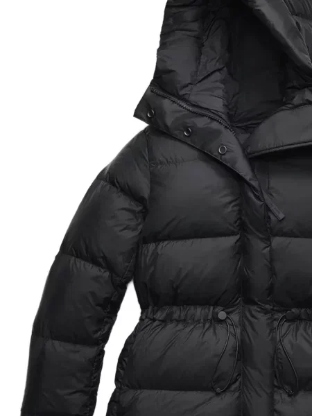 Palton Canada Goose cu glugă negru