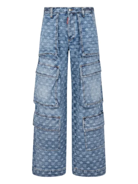 Pantaloni Dsquared2 cu imagine albastru