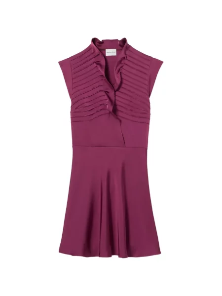 Rochie Claudie Pierlot cu volane violet