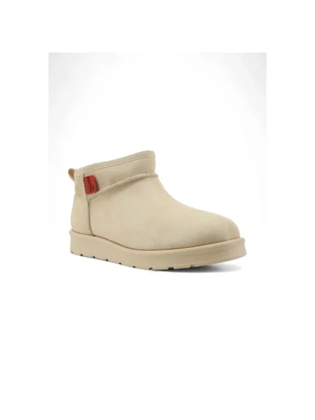 Botki Love Moschino sznurowane beżowe