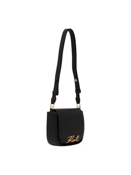 Torebka crossbody Karl Lagerfeld skórzana czarna