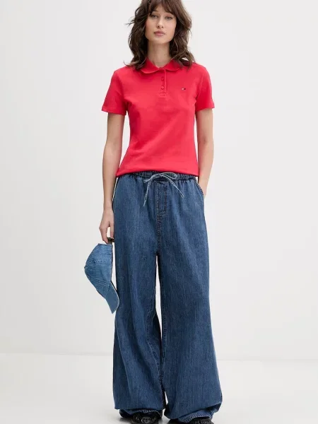 Tommy Jeans pantaloni pentru femei din albastru
