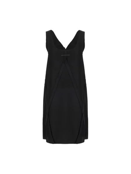 Sukienka Mm6 Maison Margiela z dekoltem w serek czarna