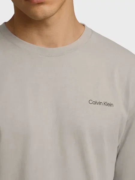 Футболка Calvin Klein с лого бежевая