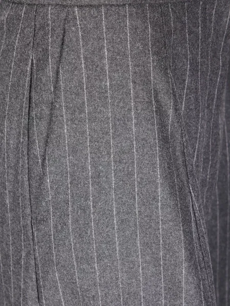 Pantaloni Sportmax cu dungi plisate gri