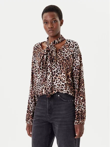 HUGO Bluza Oversize rjava