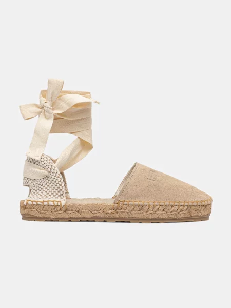 Love Moschino espadrile semišaste bež