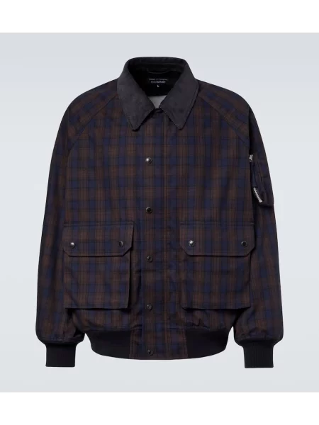 Geacă Comme Des Garçons Homme în carouri albastru