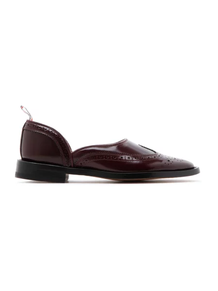 Balerinki Thom Browne skórzane wsuwane czerwone