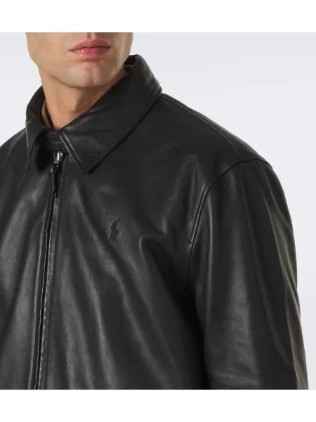 Geanta de piele Polo Ralph Lauren negru